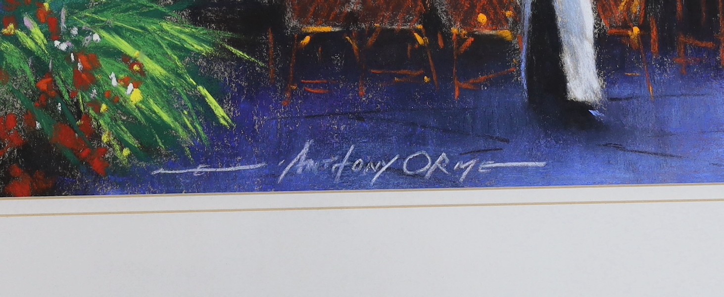 E. Anthony Orme (1945-), pastel, Parisienne boulevard, signed, 29 x 78cm